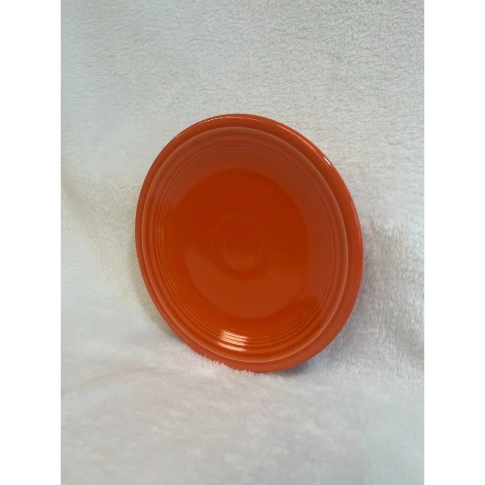 Homer Laughlin China Co Fiestaware Poppy Orange Dessert Plate Round‎ Lead Free